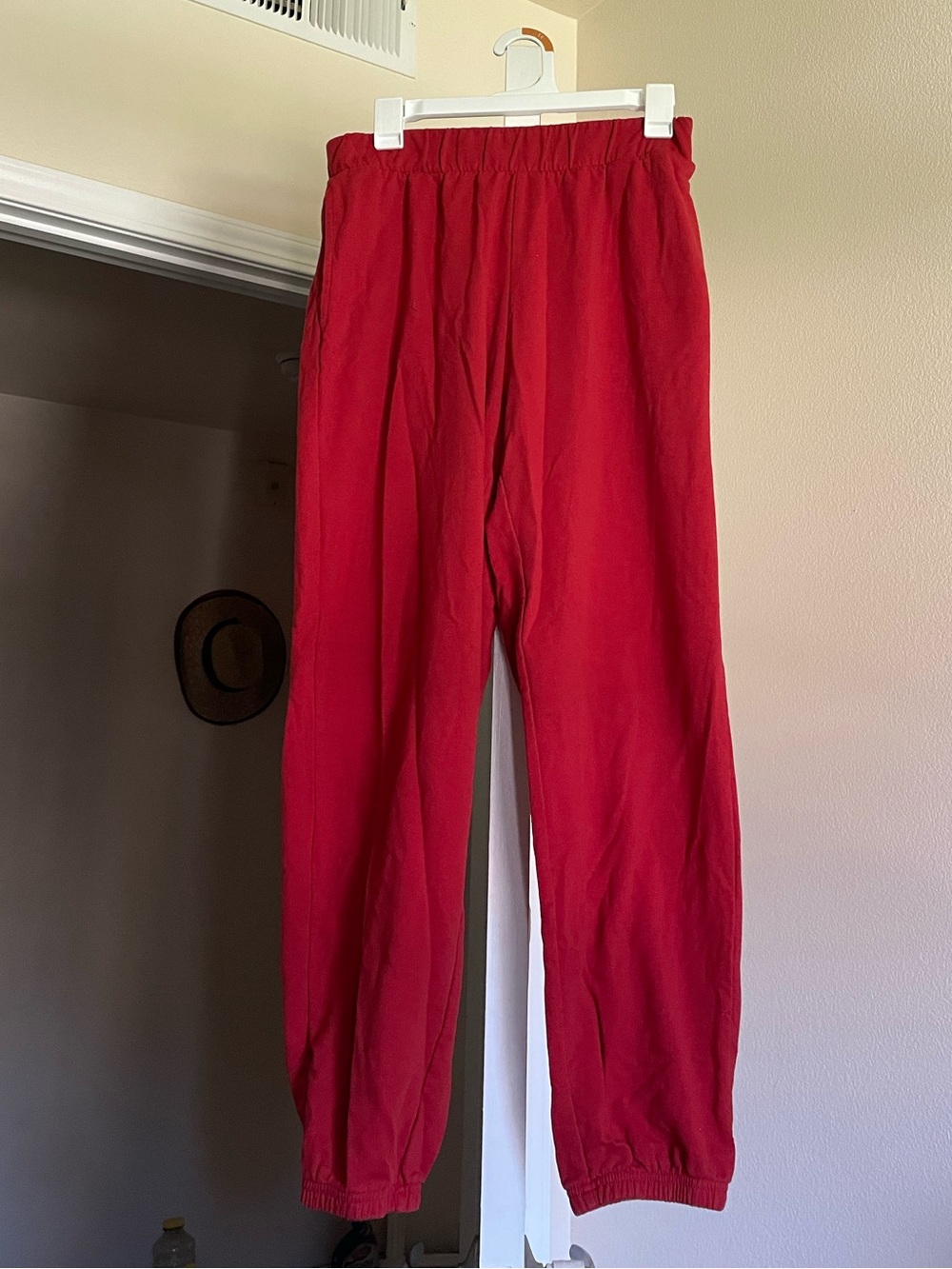 New York & Company Red Jogger Pants
